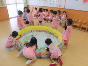 お魚釣れたよ〜♪　りす組
